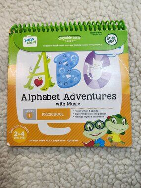 LeapFrog Alphabet Adventures Level 1 Preschool With Music LeapStart Spiral Book